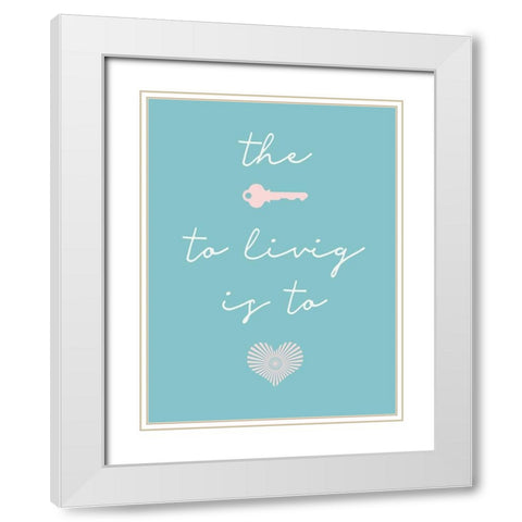 The Key White Modern Wood Framed Art Print with Double Matting by SD Graphics Studio