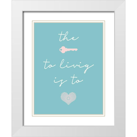 The Key White Modern Wood Framed Art Print with Double Matting by SD Graphics Studio