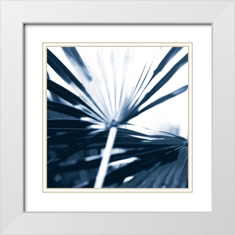 Among Blue Palms I White Modern Wood Framed Art Print with Double Matting by Bryant, Susan