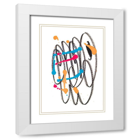 Splash Of Color White Modern Wood Framed Art Print with Double Matting by Bryant, Susan