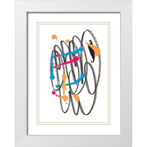 Splash Of Color White Modern Wood Framed Art Print with Double Matting by Bryant, Susan