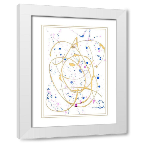 Elegant Splatter White Modern Wood Framed Art Print with Double Matting by Bryant, Susan