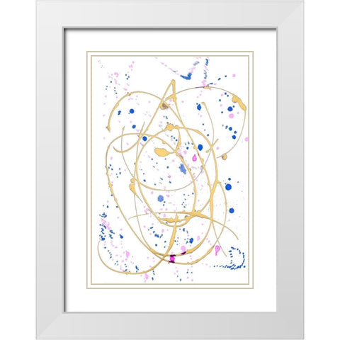 Elegant Splatter White Modern Wood Framed Art Print with Double Matting by Bryant, Susan
