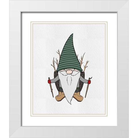 Nature Gnomes I White Modern Wood Framed Art Print with Double Matting by Edwins, Hugo