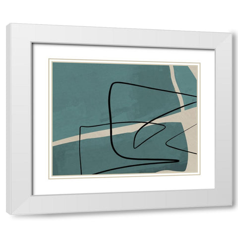 Different Strokes II White Modern Wood Framed Art Print with Double Matting by Meneely, Dan
