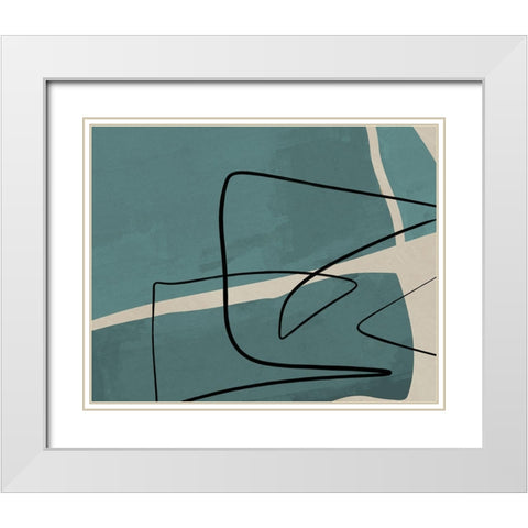 Different Strokes II White Modern Wood Framed Art Print with Double Matting by Meneely, Dan