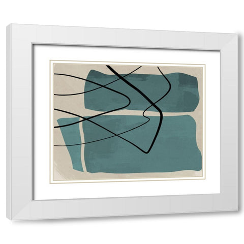 Different Strokes I White Modern Wood Framed Art Print with Double Matting by Meneely, Dan