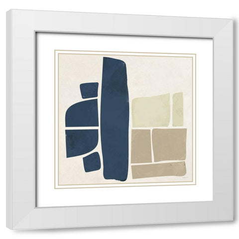 Machine Shapes White Modern Wood Framed Art Print with Double Matting by Meneely, Dan