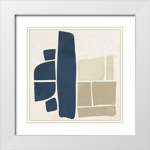 Machine Shapes White Modern Wood Framed Art Print with Double Matting by Meneely, Dan