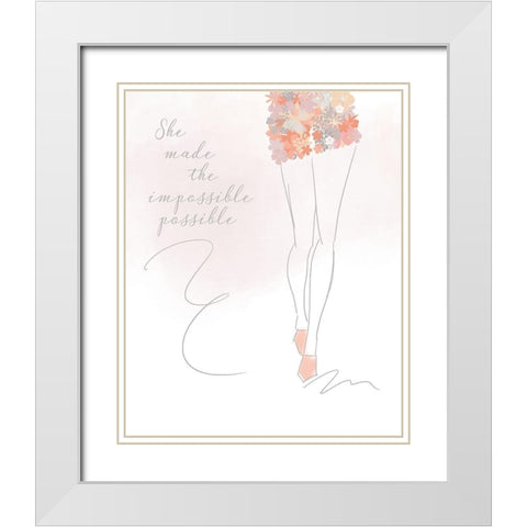 Impossibly Possible White Modern Wood Framed Art Print with Double Matting by Quach, Anna