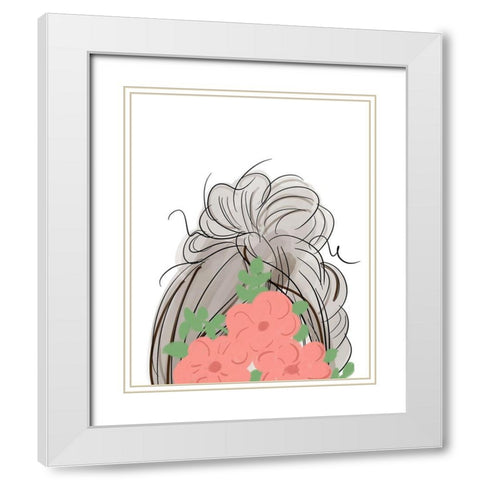 Visions of Hair Styles I White Modern Wood Framed Art Print with Double Matting by Quach, Anna