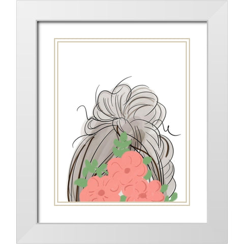 Visions of Hair Styles I White Modern Wood Framed Art Print with Double Matting by Quach, Anna