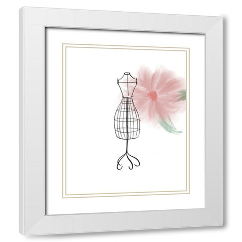 Visions of Fashion I White Modern Wood Framed Art Print with Double Matting by Quach, Anna