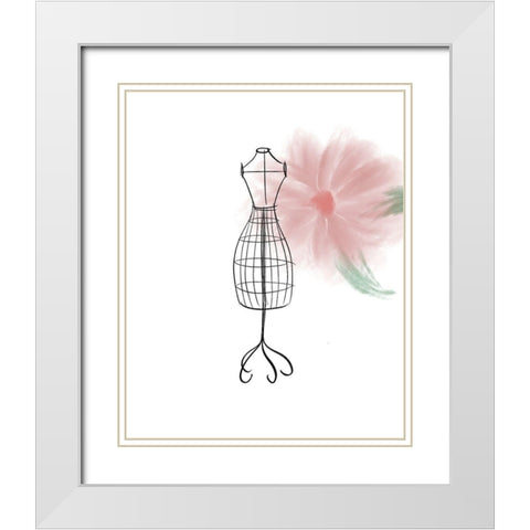 Visions of Fashion I White Modern Wood Framed Art Print with Double Matting by Quach, Anna