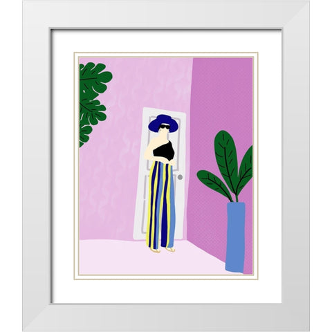 Dress and Ready II White Modern Wood Framed Art Print with Double Matting by Quach, Anna