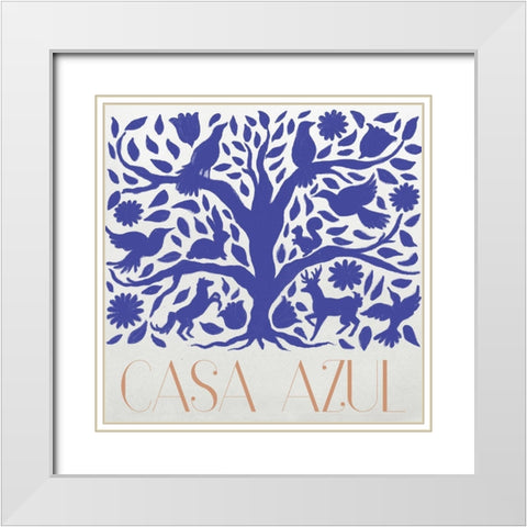 Casa Azul White Modern Wood Framed Art Print with Double Matting by Medley, Elizabeth