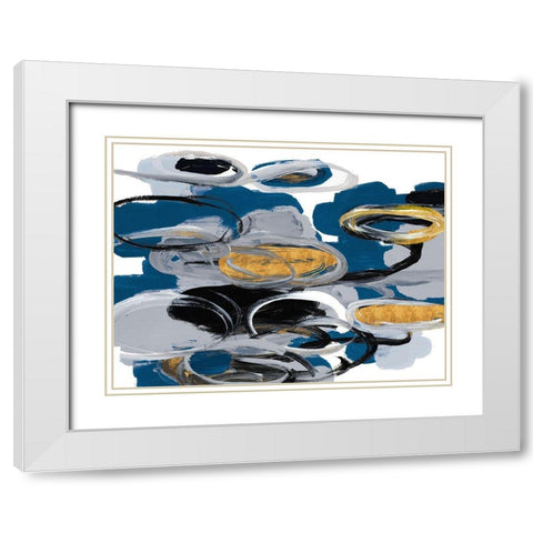 The Blue City Spirit White Modern Wood Framed Art Print with Double Matting by Loreth, Lanie