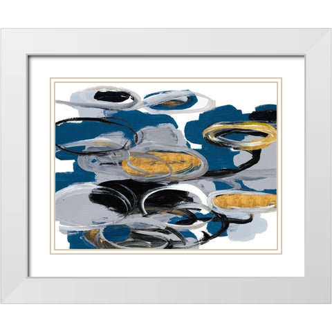 The Blue City Spirit White Modern Wood Framed Art Print with Double Matting by Loreth, Lanie