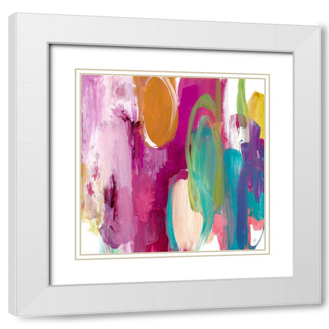 Melody I White Modern Wood Framed Art Print with Double Matting by Loreth, Lanie
