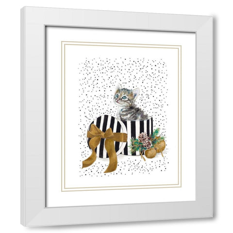 My Cute Present I White Modern Wood Framed Art Print with Double Matting by Pinto, Patricia