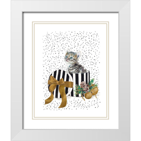 My Cute Present I White Modern Wood Framed Art Print with Double Matting by Pinto, Patricia