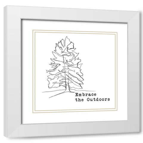Embrace the Outdoors White Modern Wood Framed Art Print with Double Matting by Edwins, Hugo