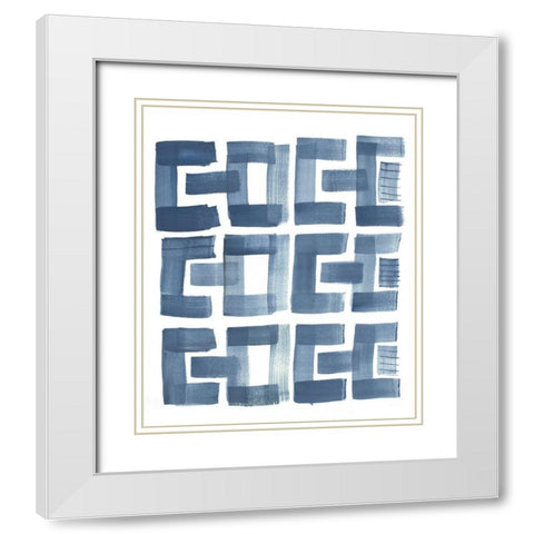 Organic Shapes II White Modern Wood Framed Art Print with Double Matting by Danelle, B.