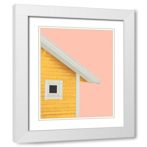 Summer Cabin White Modern Wood Framed Art Print with Double Matting by Wilson, Kali