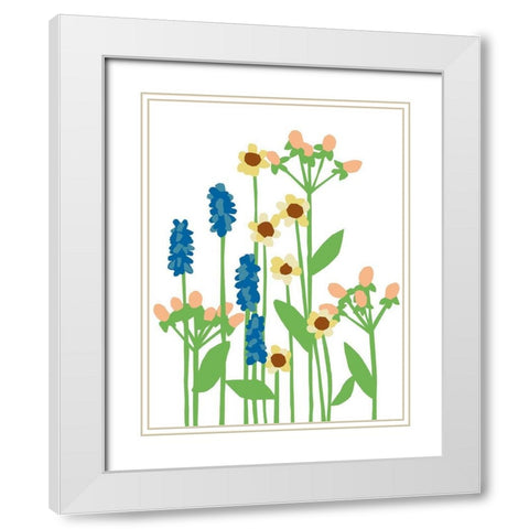 Wildflowers III White Modern Wood Framed Art Print with Double Matting by Bucheli, Jen
