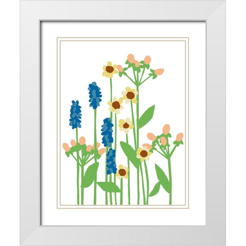 Wildflowers III White Modern Wood Framed Art Print with Double Matting by Bucheli, Jen