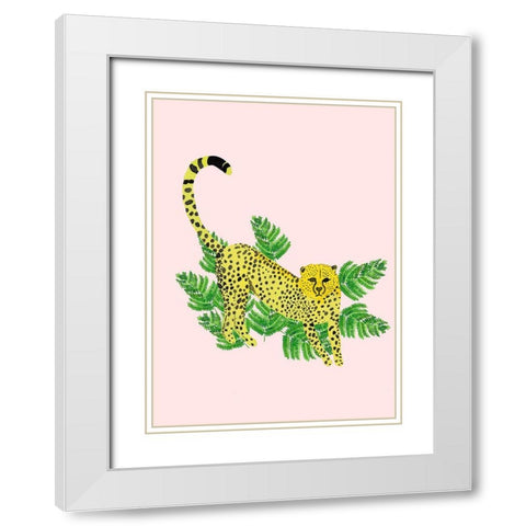 Cheetah On The Lookout I White Modern Wood Framed Art Print with Double Matting by Bucheli, Jen