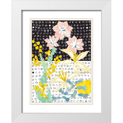 Mother Daughter Floral White Modern Wood Framed Art Print with Double Matting by Bucheli, Jen