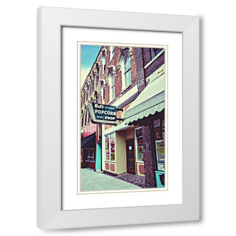 Popcorn Shop White Modern Wood Framed Art Print with Double Matting by Bucheli, Jen