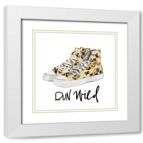 Run Wild White Modern Wood Framed Art Print with Double Matting by Loreth, Lanie