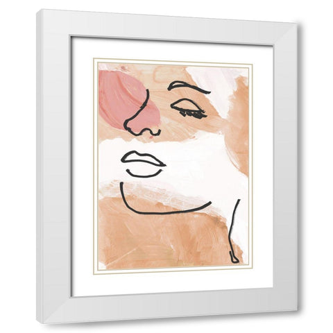 Aloof Expression White Modern Wood Framed Art Print with Double Matting by Loreth, Lanie