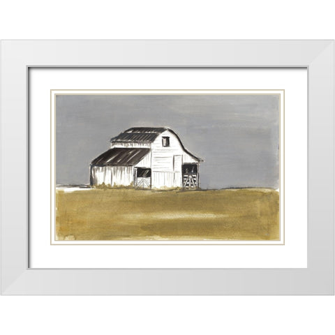 Natural Barn White Modern Wood Framed Art Print with Double Matting by Pinto, Patricia