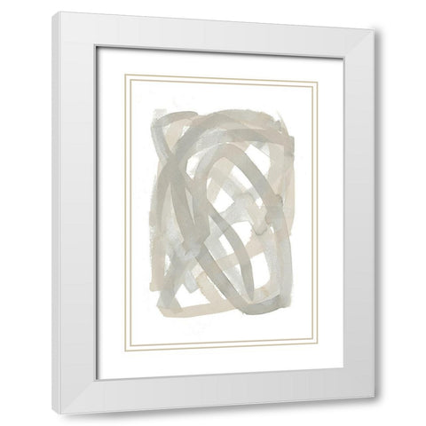 Found Trails I White Modern Wood Framed Art Print with Double Matting by Torres, Melanie