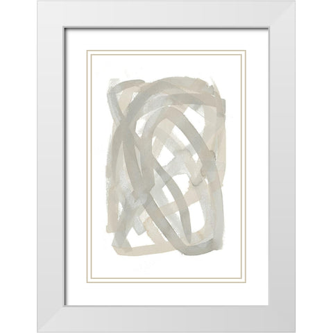 Found Trails I White Modern Wood Framed Art Print with Double Matting by Torres, Melanie