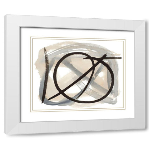 Lost Trails II White Modern Wood Framed Art Print with Double Matting by Torres, Melanie