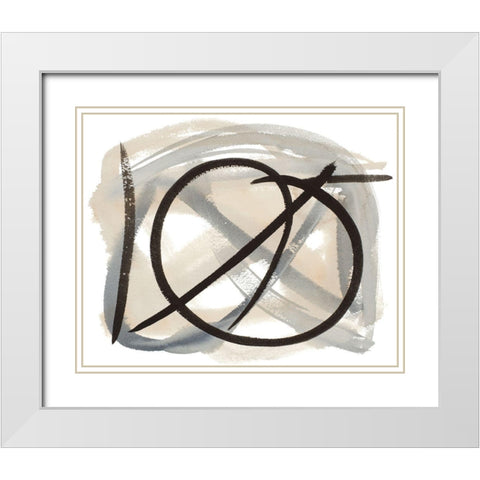 Lost Trails II White Modern Wood Framed Art Print with Double Matting by Torres, Melanie