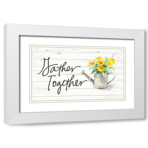 Gather Together White Modern Wood Framed Art Print with Double Matting by Loreth, Lanie