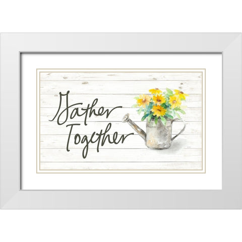 Gather Together White Modern Wood Framed Art Print with Double Matting by Loreth, Lanie