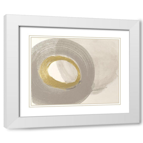 Modern Geometry White Modern Wood Framed Art Print with Double Matting by Pinto, Patricia