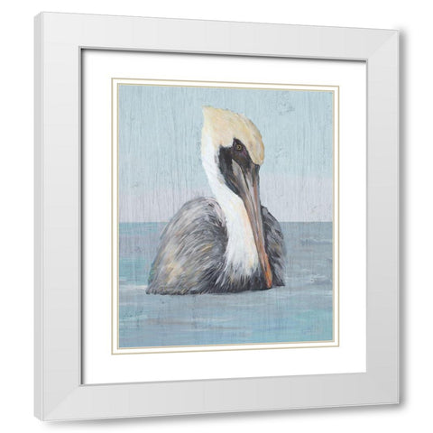 Pelican Wash II White Modern Wood Framed Art Print with Double Matting by DeRice, Julie