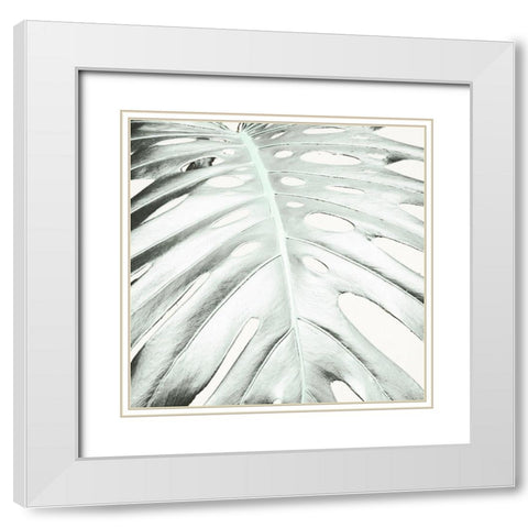Summer Palm White Modern Wood Framed Art Print with Double Matting by Wilson, Kali