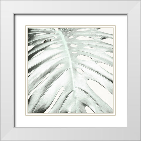 Summer Palm White Modern Wood Framed Art Print with Double Matting by Wilson, Kali