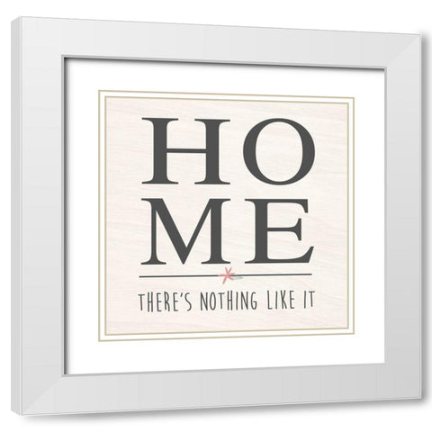 Nothing Like Home White Modern Wood Framed Art Print with Double Matting by Quach, Anna