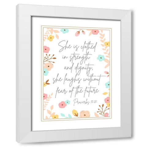 Spiritual Guidance III White Modern Wood Framed Art Print with Double Matting by Quach, Anna