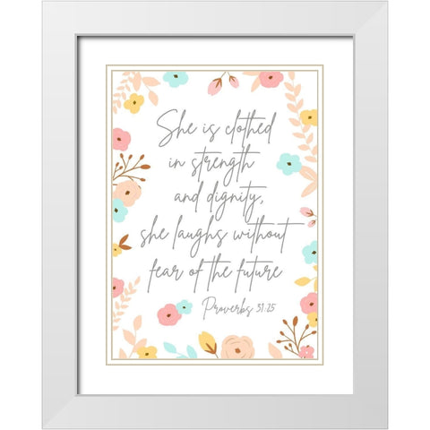 Spiritual Guidance III White Modern Wood Framed Art Print with Double Matting by Quach, Anna