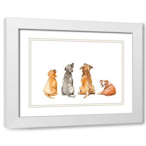 Whats That White Modern Wood Framed Art Print with Double Matting by Loreth, Lanie